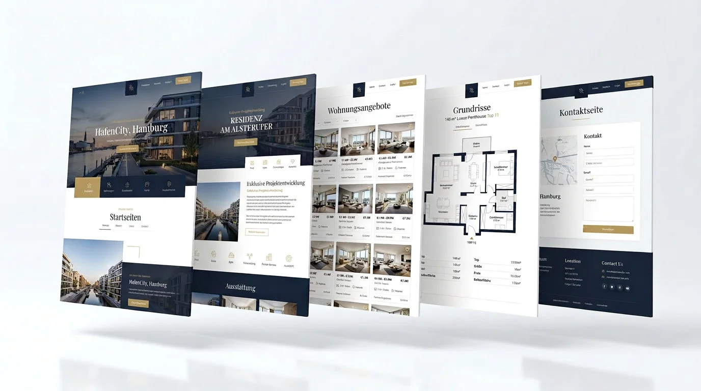Webdesign immobilienprojekt – Microsites / Projektwebseiten