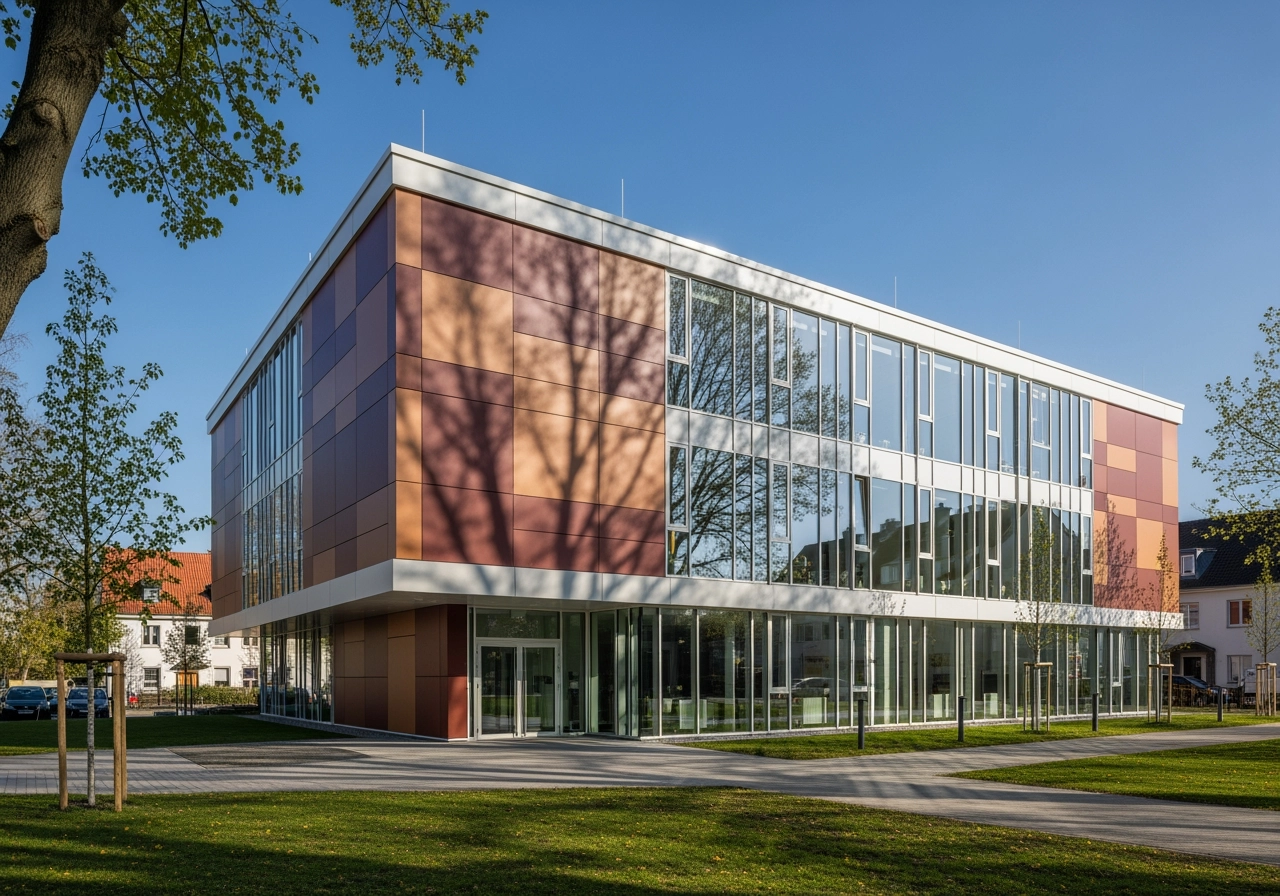 Moderne kultur und bildungsimmobilie deutschland 3d architektur – Gewerbeimmobilien