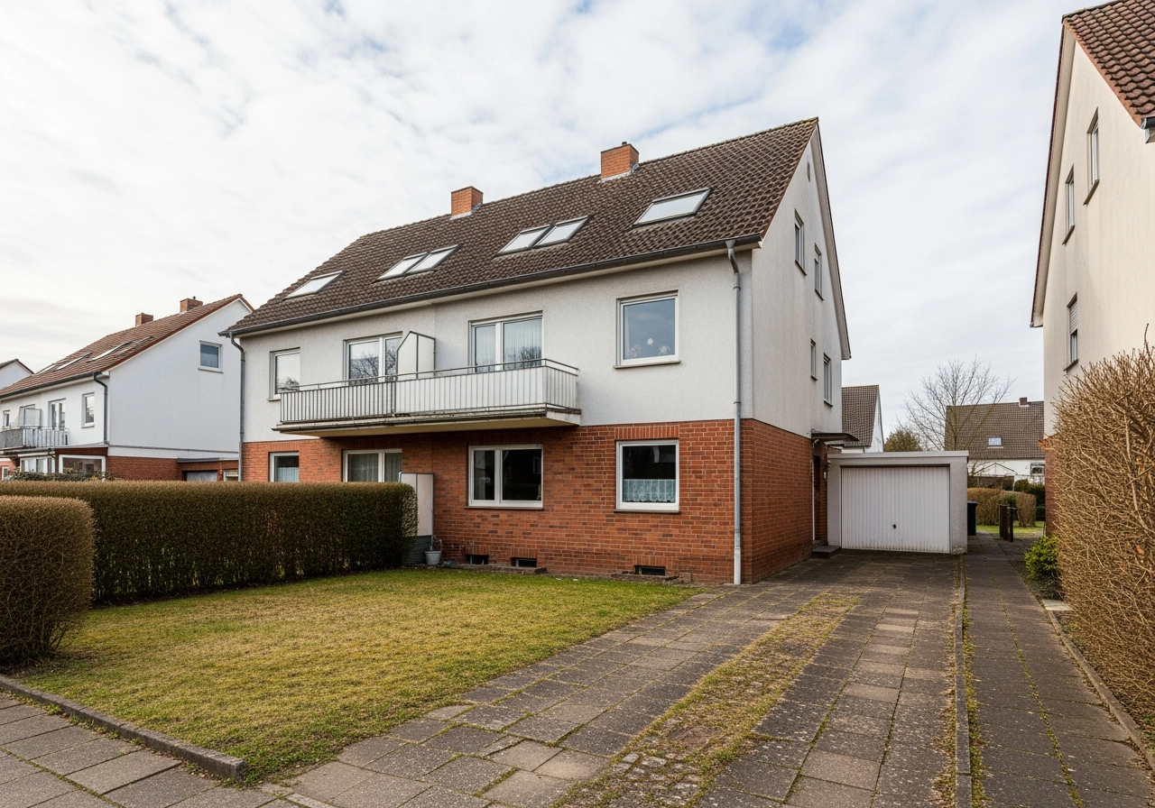 Deutsches wohnhaus zweifamilienhaus norddeutschland architektur – Immobilienmarketing & Exposés