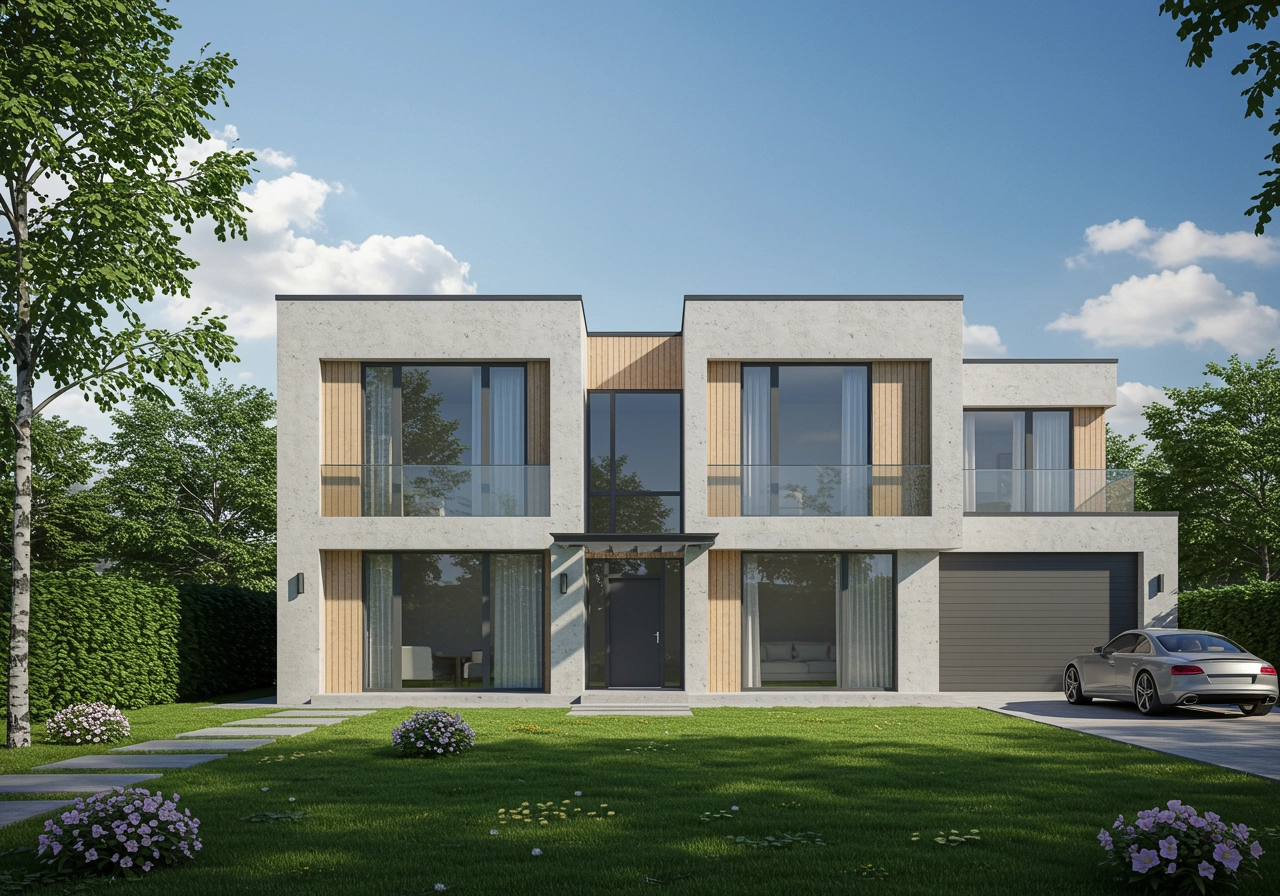 Modern twostory singlefamily house – Titelbilder & Key Visuals