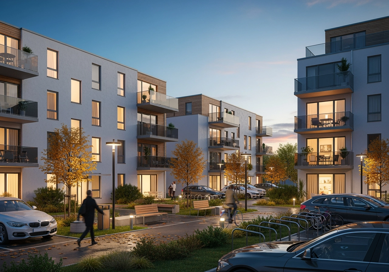 Ultrarealistic 3d architectural visualization of neubau – Titelbilder & Key Visuals