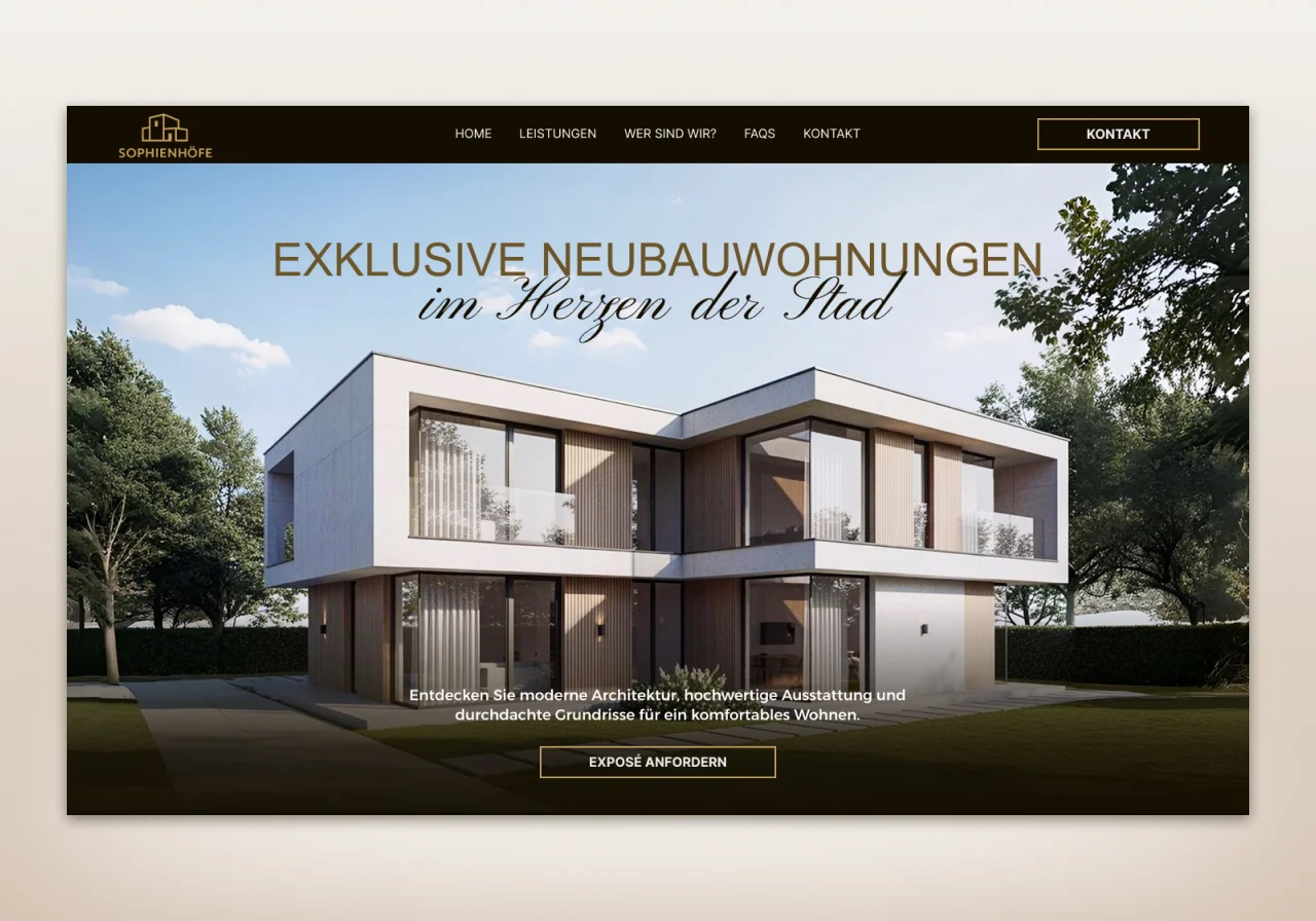 Landingpage neubauwohnungen exklusives immobilienprojekt 1 – Landingpages