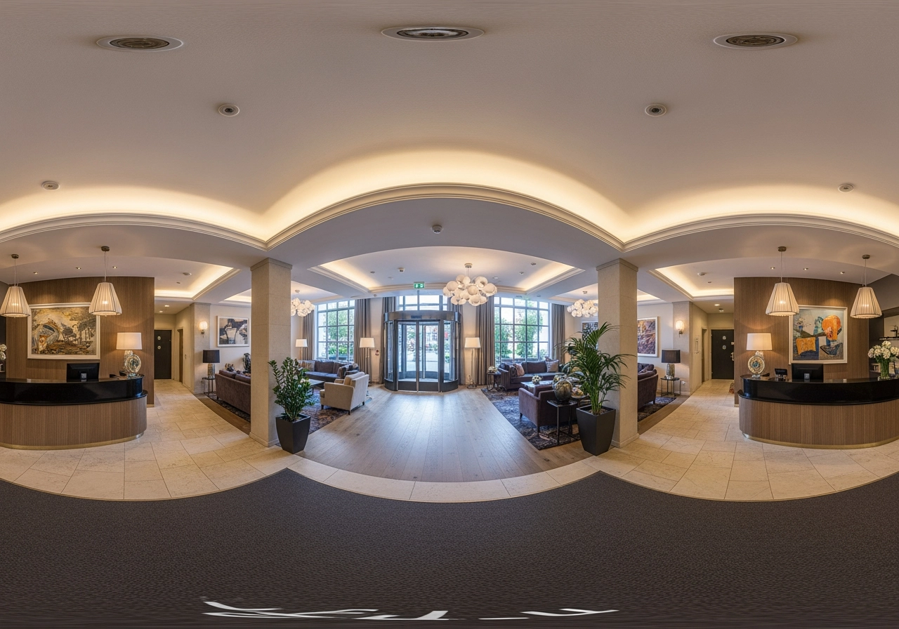 360grad hotellobby virtueller rundgang 3d rendering – Virtuelle Rundgänge (360°)