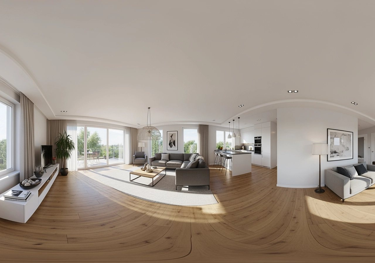 360grad wohnzimmer virtueller rundgang architekturvisualisierung – Virtuelle Rundgänge (360°)
